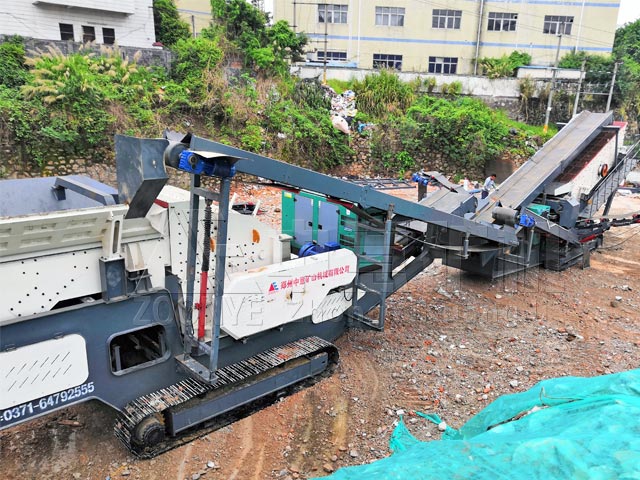 履帶式建筑垃圾移動破碎站